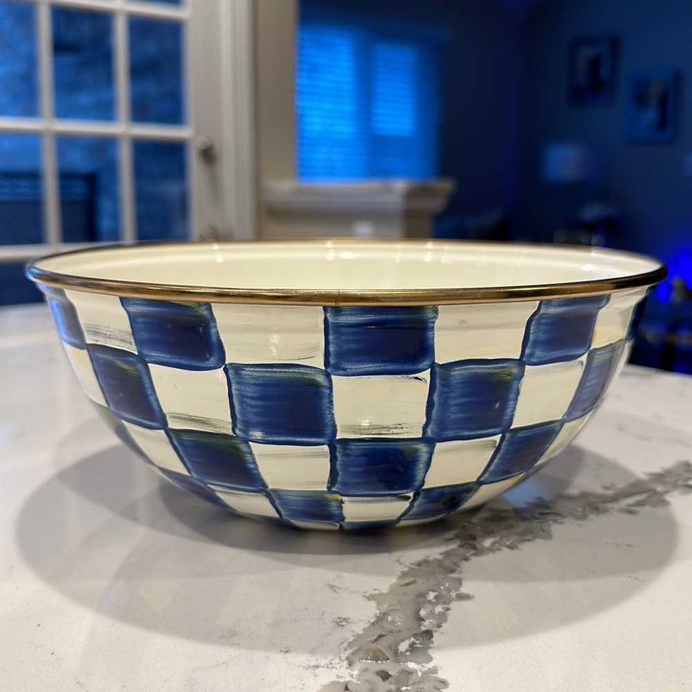 Mackenzie Childs Royal Check medium bowl